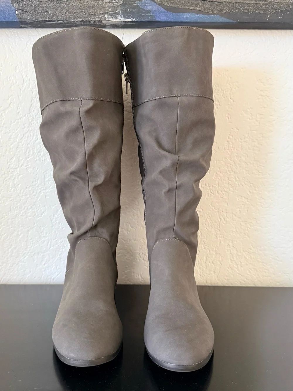 Style & Co. Gray Over-the-Knee Slouch Boots wide calf